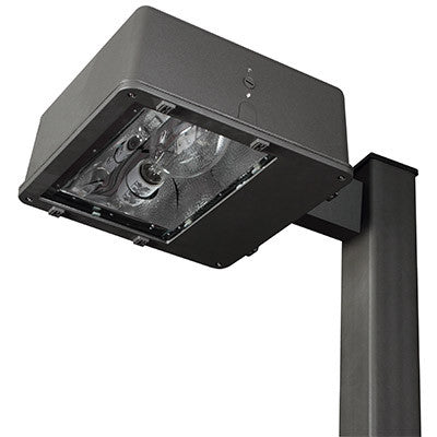 ( DuraGuard - D-150W-HPS-12ALF-120-MA6 )  12 inch Shoebox Area Light with 6 inch mounting arm, 150 watts, HPS, forward throw reflector, 120 volts