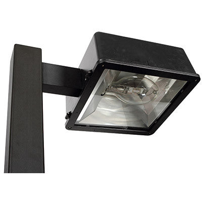 ( DuraGuard - D-400W-HPS-16ALH-MT-MA10 )  16 inch Shoebox Area Light with 10 inch mounting arm, 400 watts, HPS, horizontal lamp, standard aluminum reflector, Quad