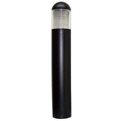 ( DuraGuard - D-100W-HPS-DTRB3-120-BK )  Dome Top Round Bollard, 100 watts, HPS, IES Type III glass, 120 volts, black