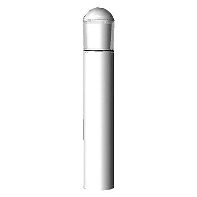 ( DuraGuard - D-70W-HPS-DTRB3-MT-WH )  Dome Top Round Bollard, 70 watts, HPS, IES Type III glass, Quad, white