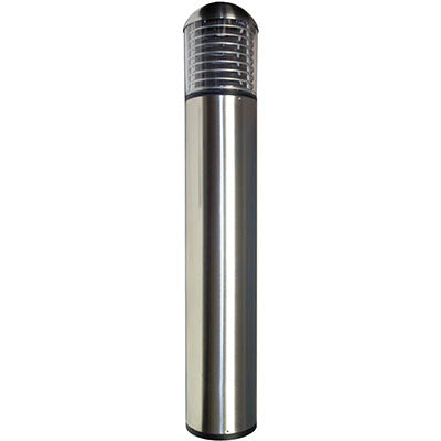 ( DuraGuard - D-100W-HPS-DTRBAALSS-MT )  Stainless Steel Dome Bollard, 100 watts, HPS, louvers, Quad