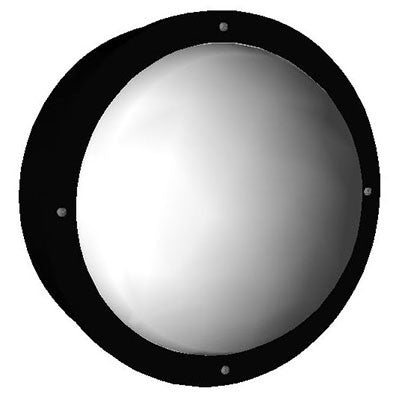 ( DuraGuard - D-64W-CFL-OVWPFF-120-277-BK-CL )  Ovation Full Face Wallpack, 64 watts, CFL, 120-277 volts, black, clear lens