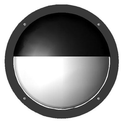 ( DuraGuard - D-150W-HPS-OVWPHM-MT-BK-CL )  Ovation Half Moon Wallpack, 150 watts, HPS, Quad, black, clear lens