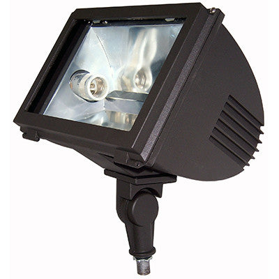 ( DuraGuard - D-100W-HPS-RBF-MT-SF )  Round Back Flood Light with slipfitter, 100 watts, HPS, Quad