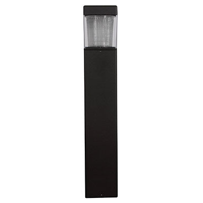 ( DuraGuard - SB5QF1X15U5KB )  EasyLED Square Bollard, 15 watts, IES Type V glass, 115 degree circle optics, 5K, Universal, black